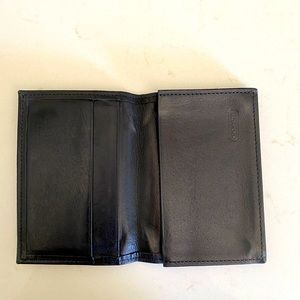 Coach Billfold Wallet Black Leather